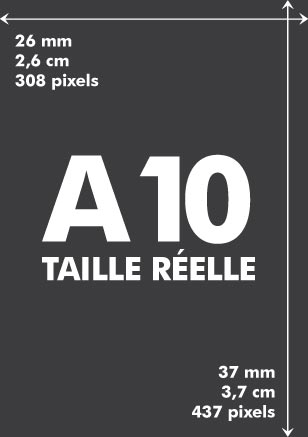 A10 taille reelle